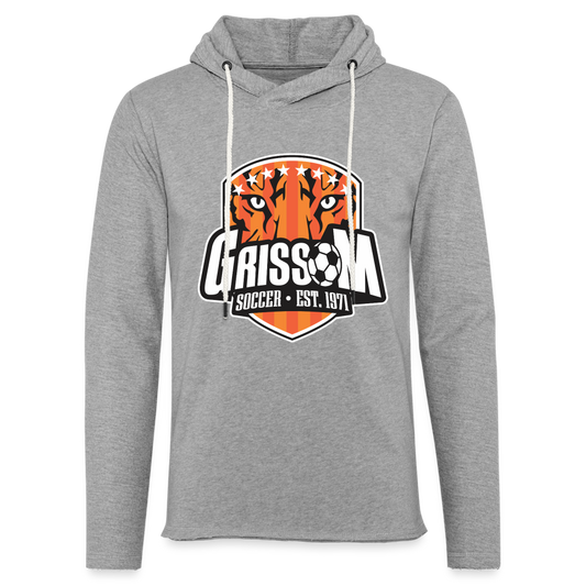 Grissom Soccer Logo Unisex Lightweight Terry Hoodie - heather gray