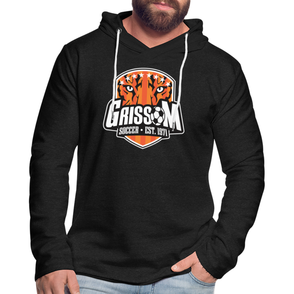 Grissom Soccer Logo Unisex Lightweight Terry Hoodie - charcoal grey