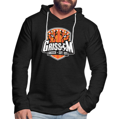 Grissom Soccer Logo Unisex Lightweight Terry Hoodie - charcoal grey