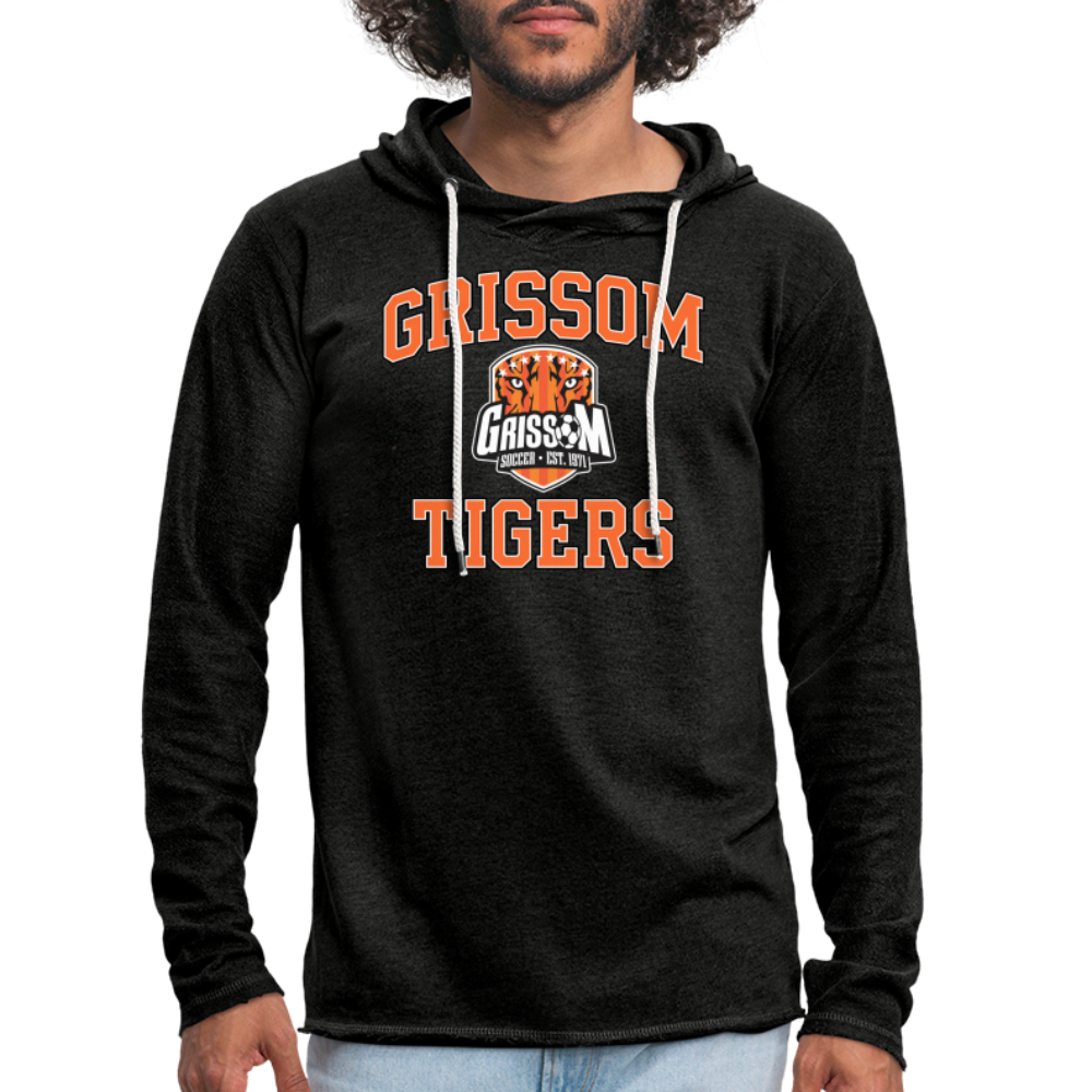 Grissom Tigers Soccer Unisex Lightweight Terry Hoodie - charcoal grey