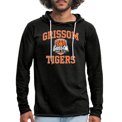 Grissom Tigers Soccer Unisex Lightweight Terry Hoodie - charcoal grey