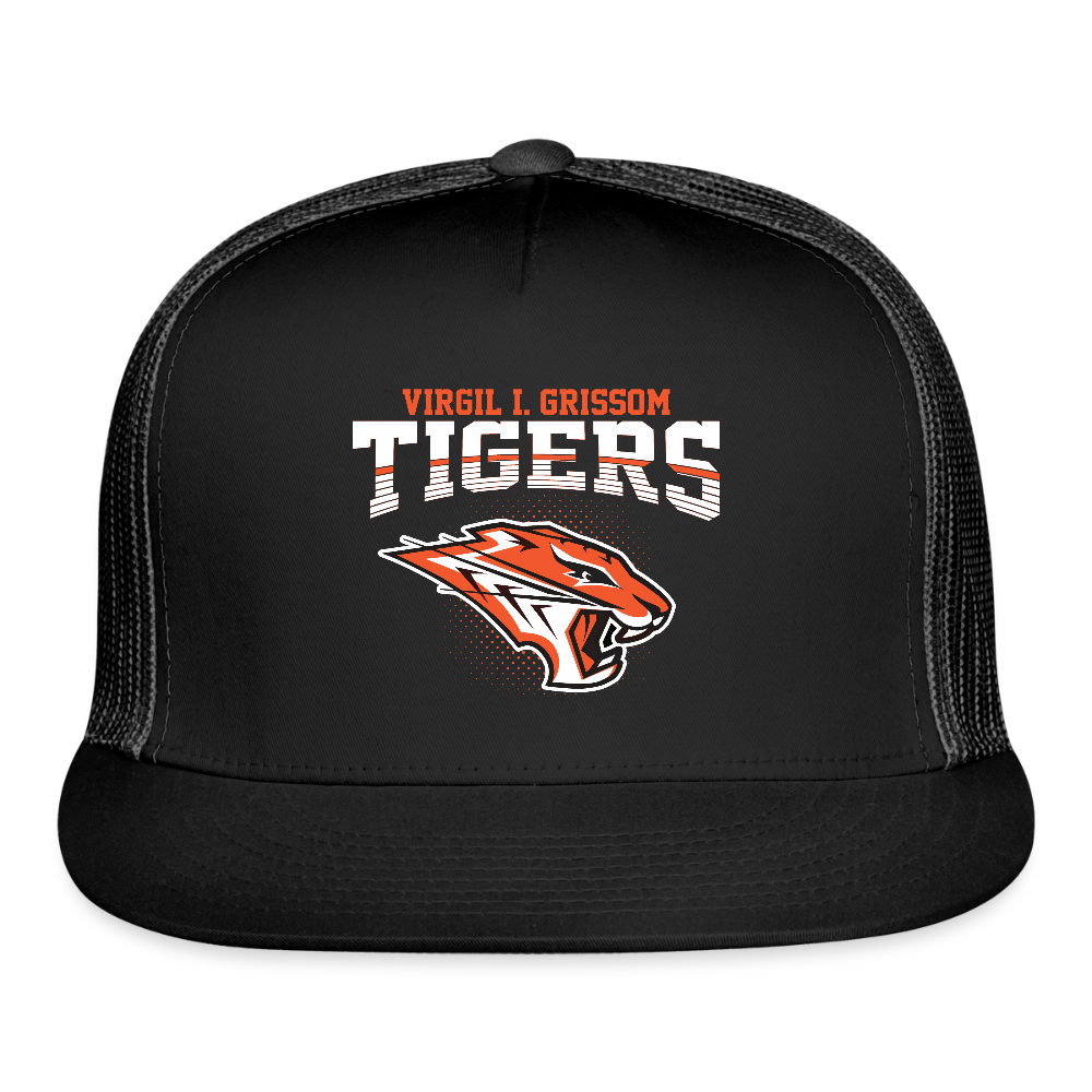 Grissom Tigers Trucker Hat - black/black