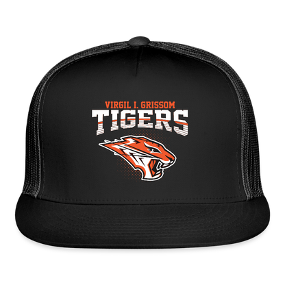 Grissom Tigers Trucker Hat - black/black