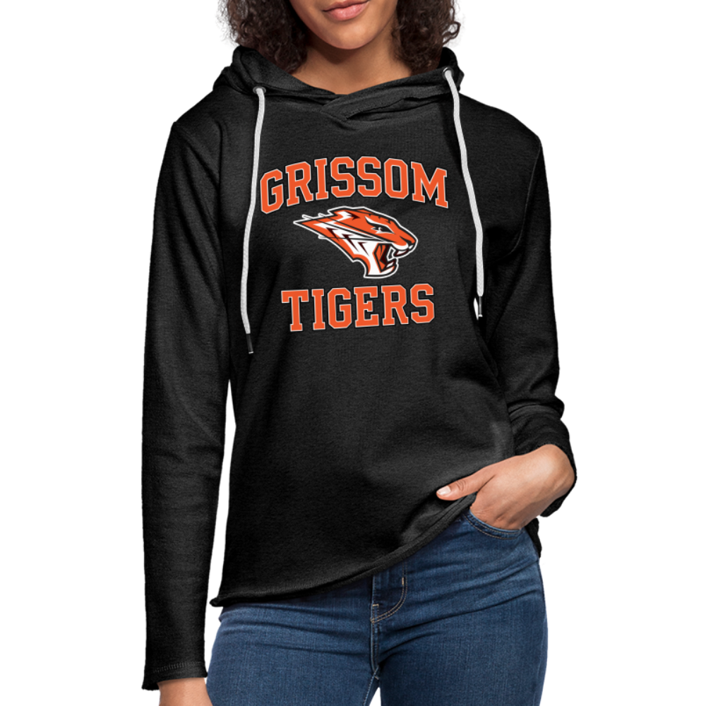 Grissom Tigers Logo Unisex Lightweight Terry Hoodie - charcoal grey