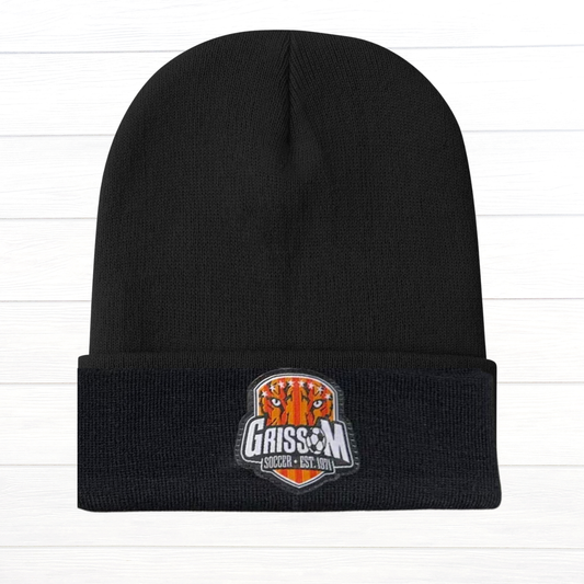 Grissom Men's Soccer Logo Patch Beanie
