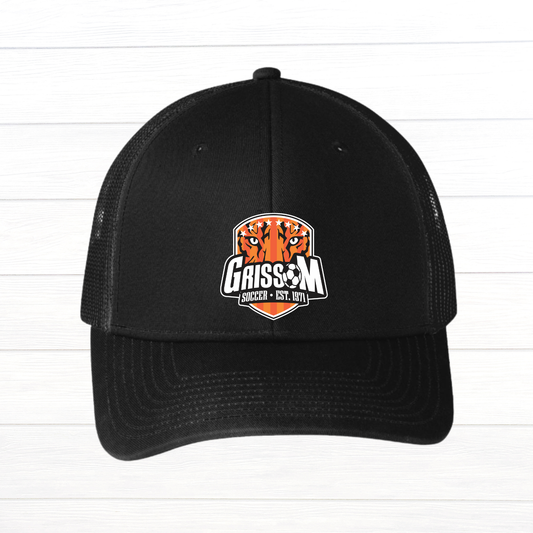 Grissom Sports Patch Logo Snapback Single Color Trucker Cap