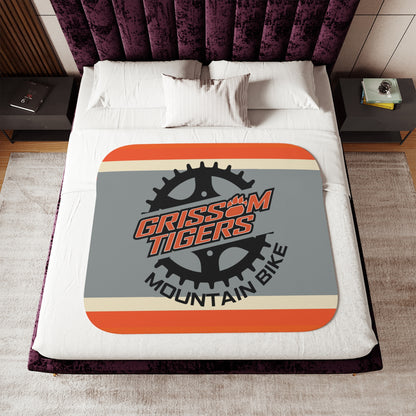 Grissom Mountain Bike Orange/Gray SHERPA Blanket