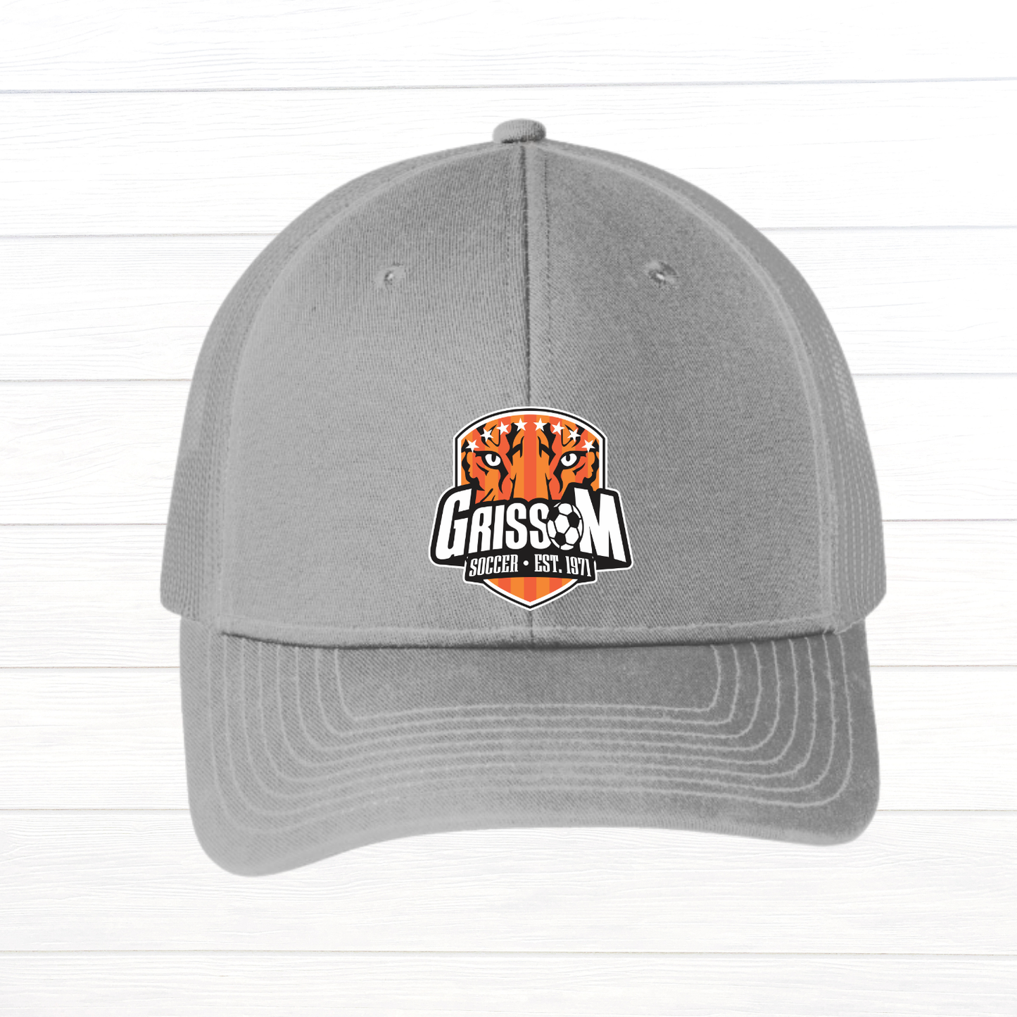 Grissom Sports Patch Logo Snapback Single Color Trucker Cap