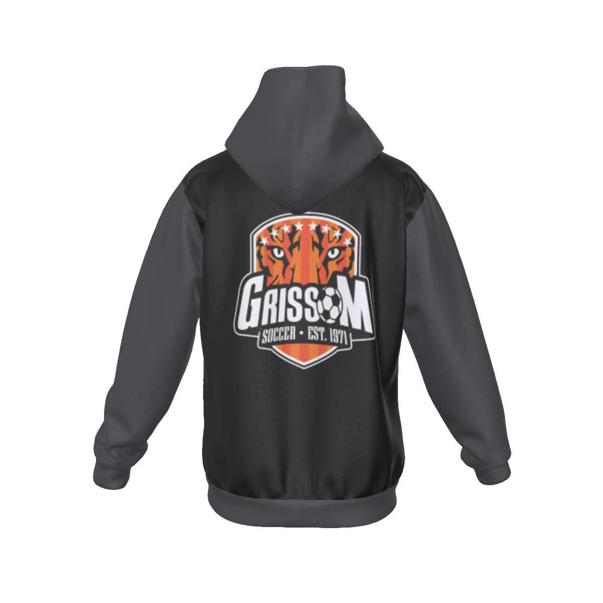 Sherpa Fleece Zip Up Hoodie (Black/Gray)