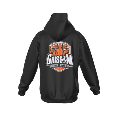 Sherpa Fleece Zip Up Hoodie (Black)