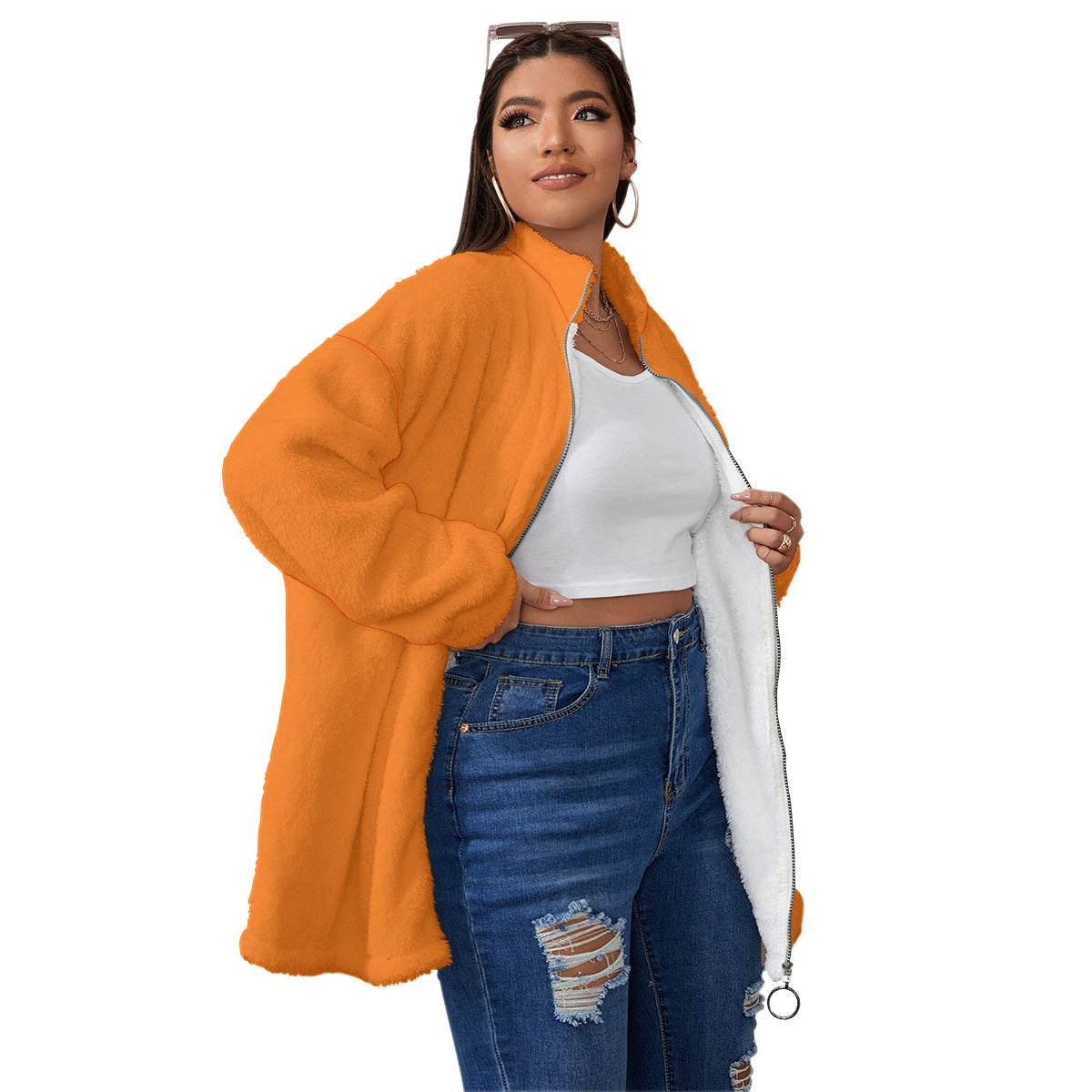 Grissom Tigers Fleece Stand-up Collar (Orange)