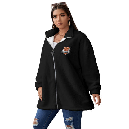 Men's Soccer Logo Fleece Stand-up Collar (Black)