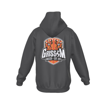 Sherpa Fleece Zip Up Hoodie (Gray)