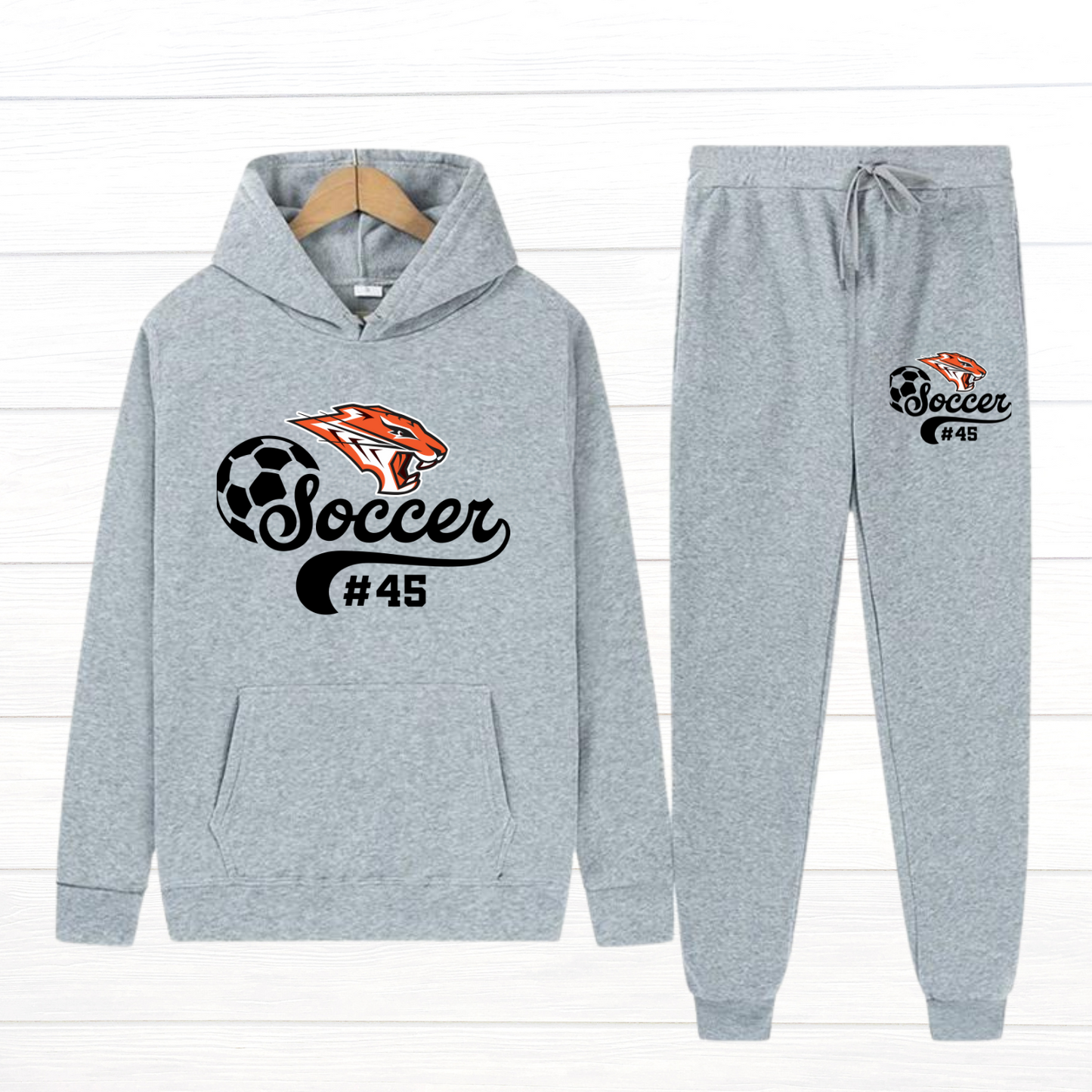 Tigers Custom Number 2pc Hoodie/Sweatpants