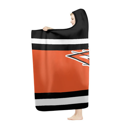 Grissom Tigers Black-Orange Hooded Blanket