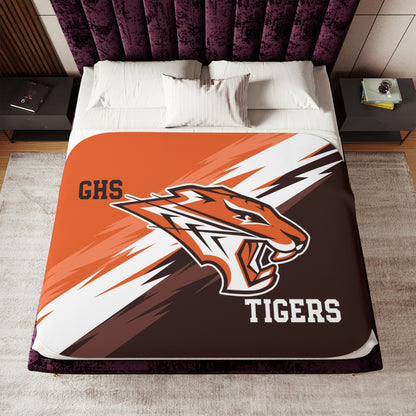 GHS Tigers Logo Velveteen Plush Blanket