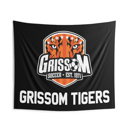 Grissom Tigers Soccer Wall Tapestry — Indoor Team Logo Decor