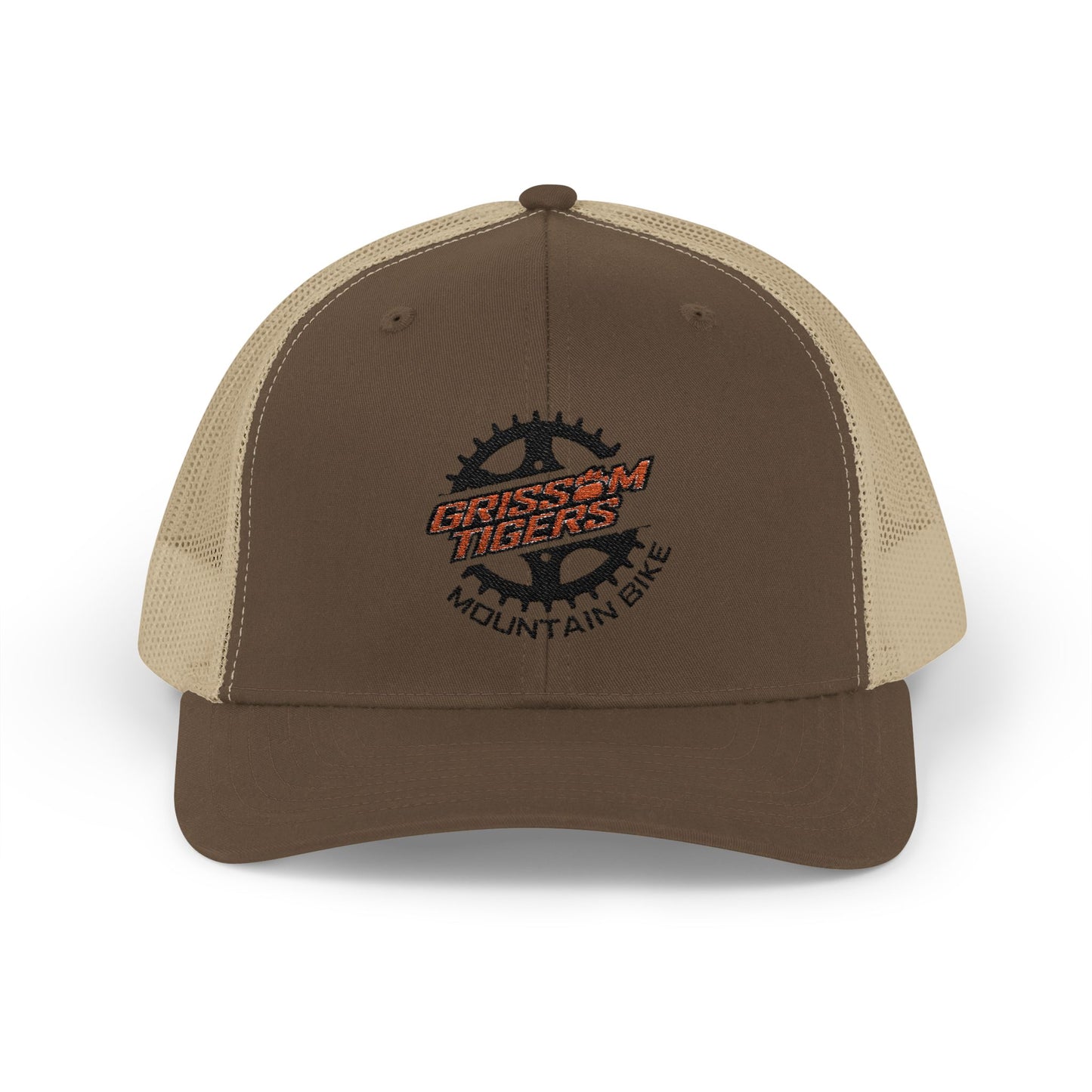 Mountain Bike Embroidered Snapback Trucker Cap