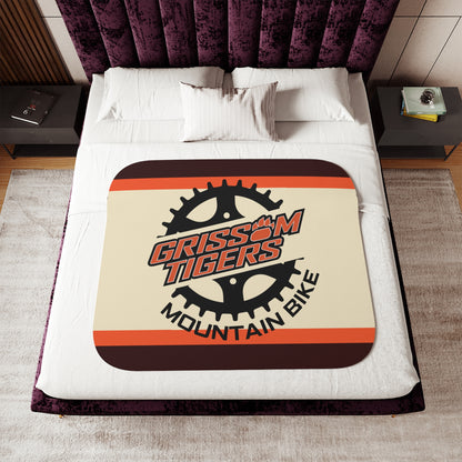 Grissom Mountain Gears Orange/Brown SHERPA Blanket