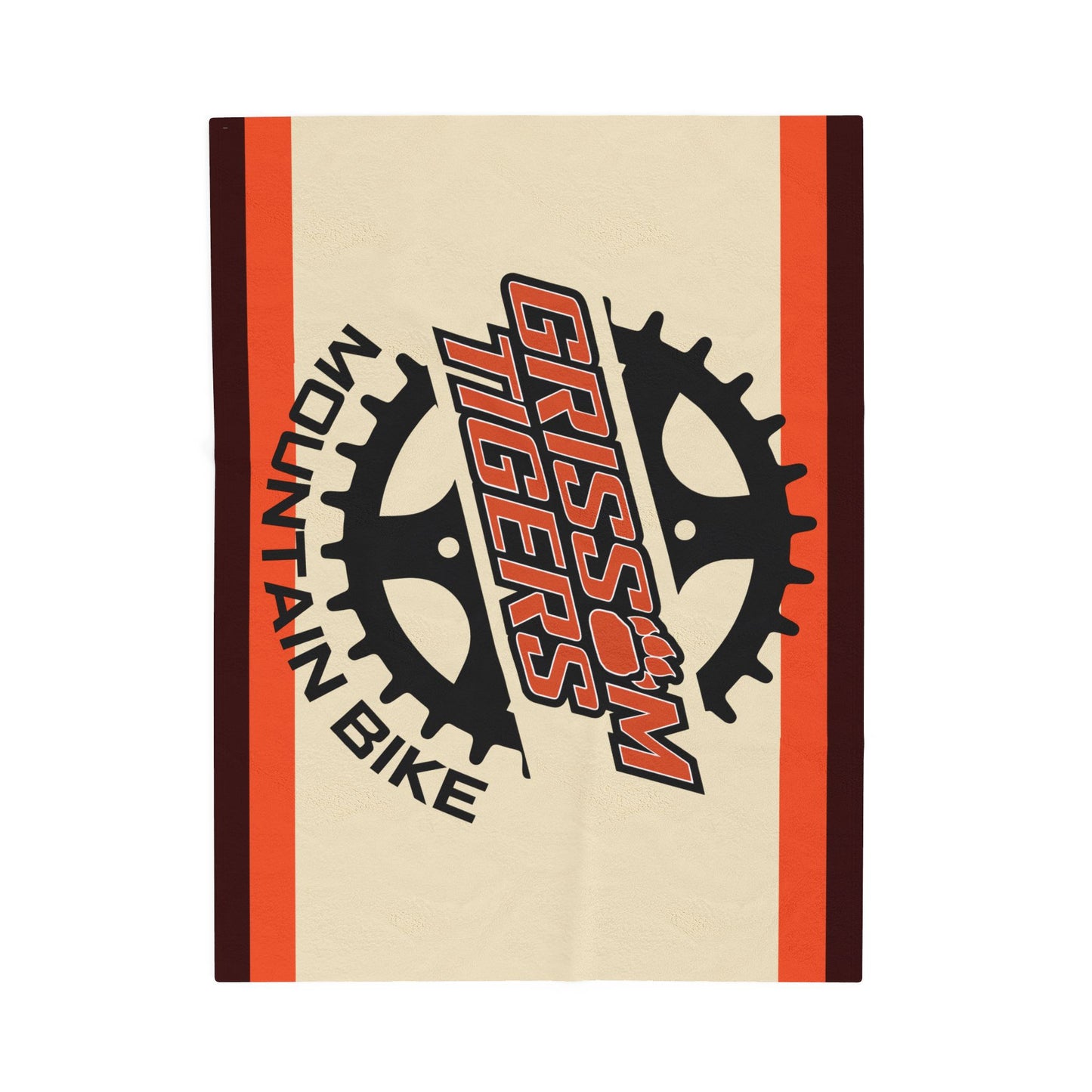 Grissom Mountain Bike Brown/Orange Velveteen Plush Blanket