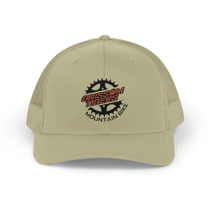 Mountain Bike Embroidered Snapback Trucker Cap