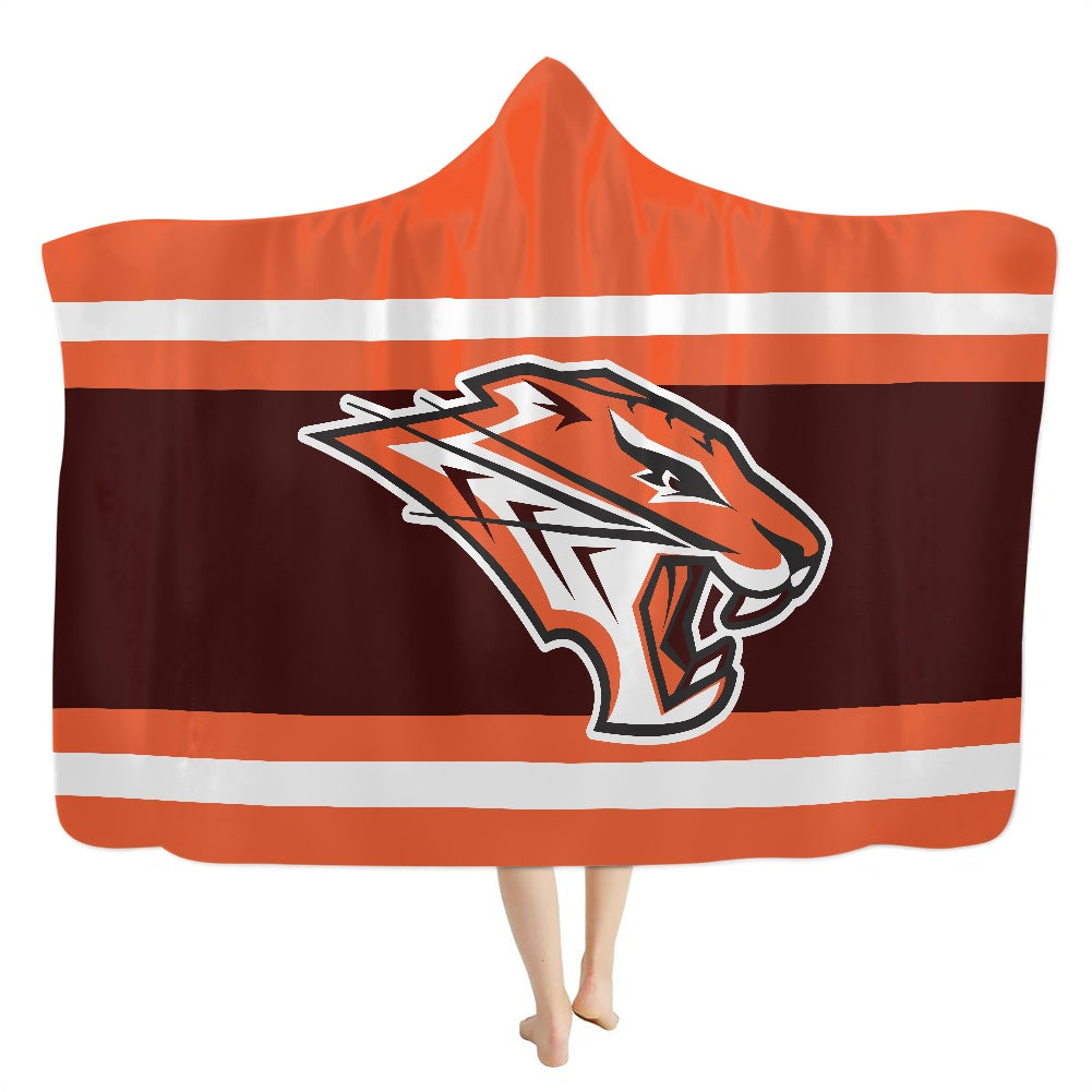 Grissom Tigers Orange Hooded Blanket