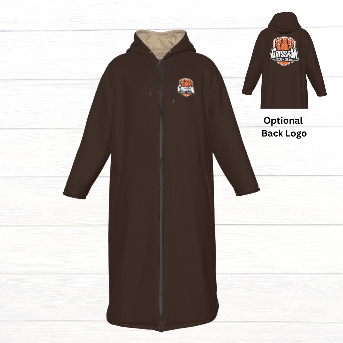 Soccer Logo Fleece Jacket (Brown)