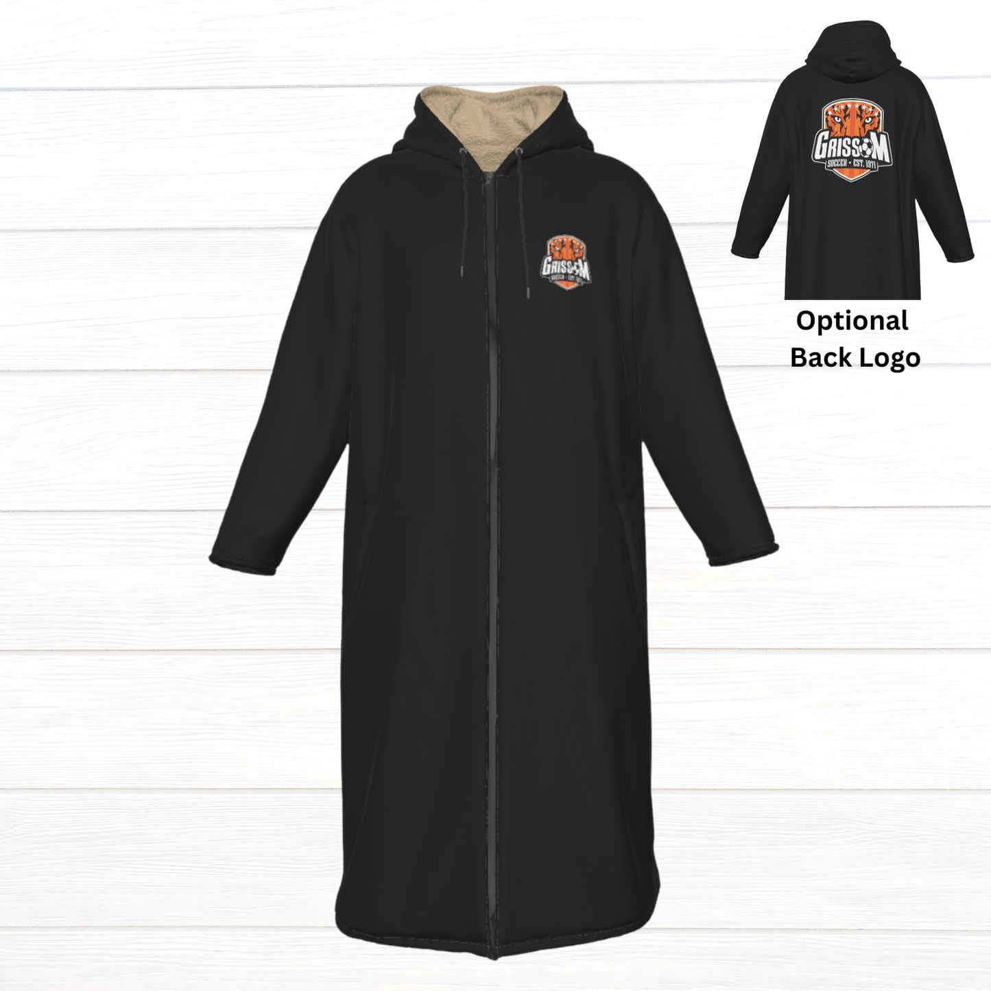Soccer Logo Fleece Jacket (Black)