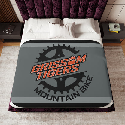 Grissom Mountain Bike Gray/Black Sherpa Blanket