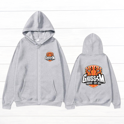 Front/Back Grissom Soccer Logo Zippered