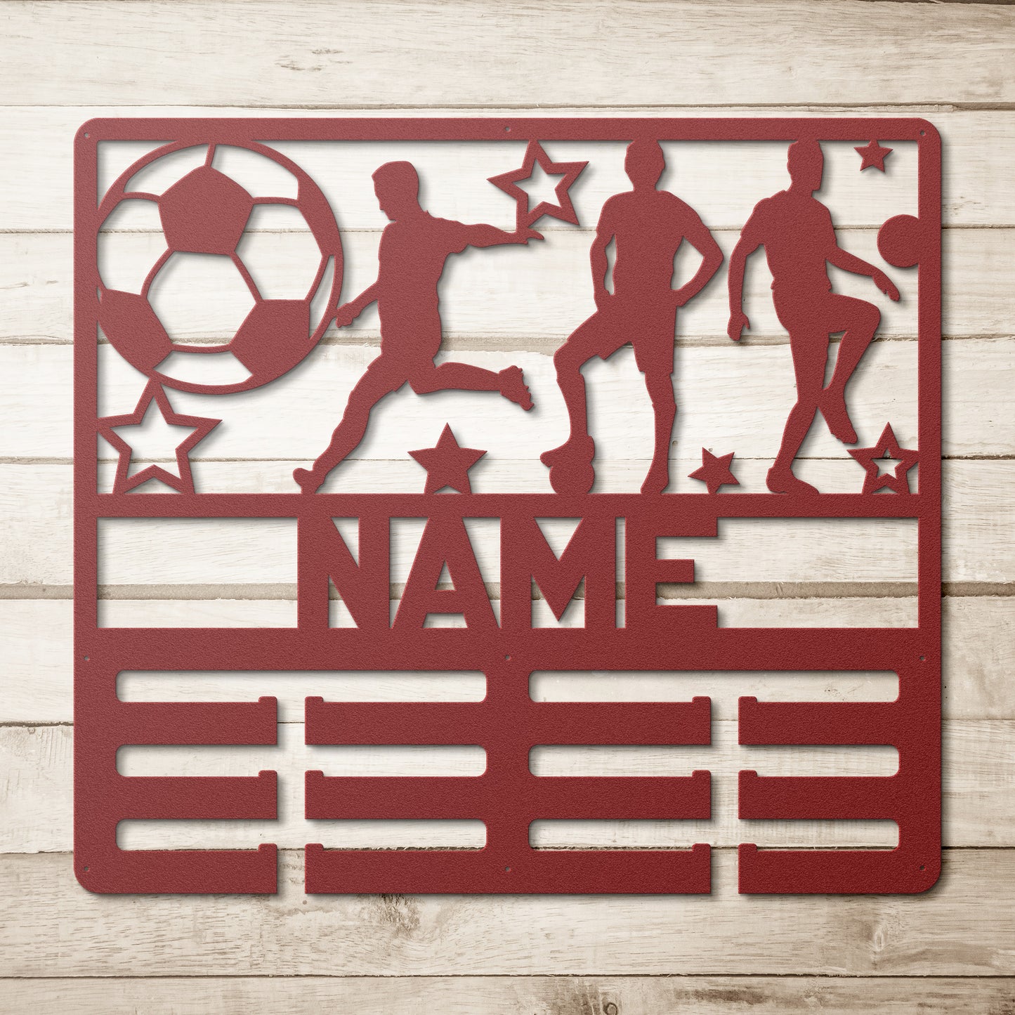 Custom Mens' Soccer Metal Holder