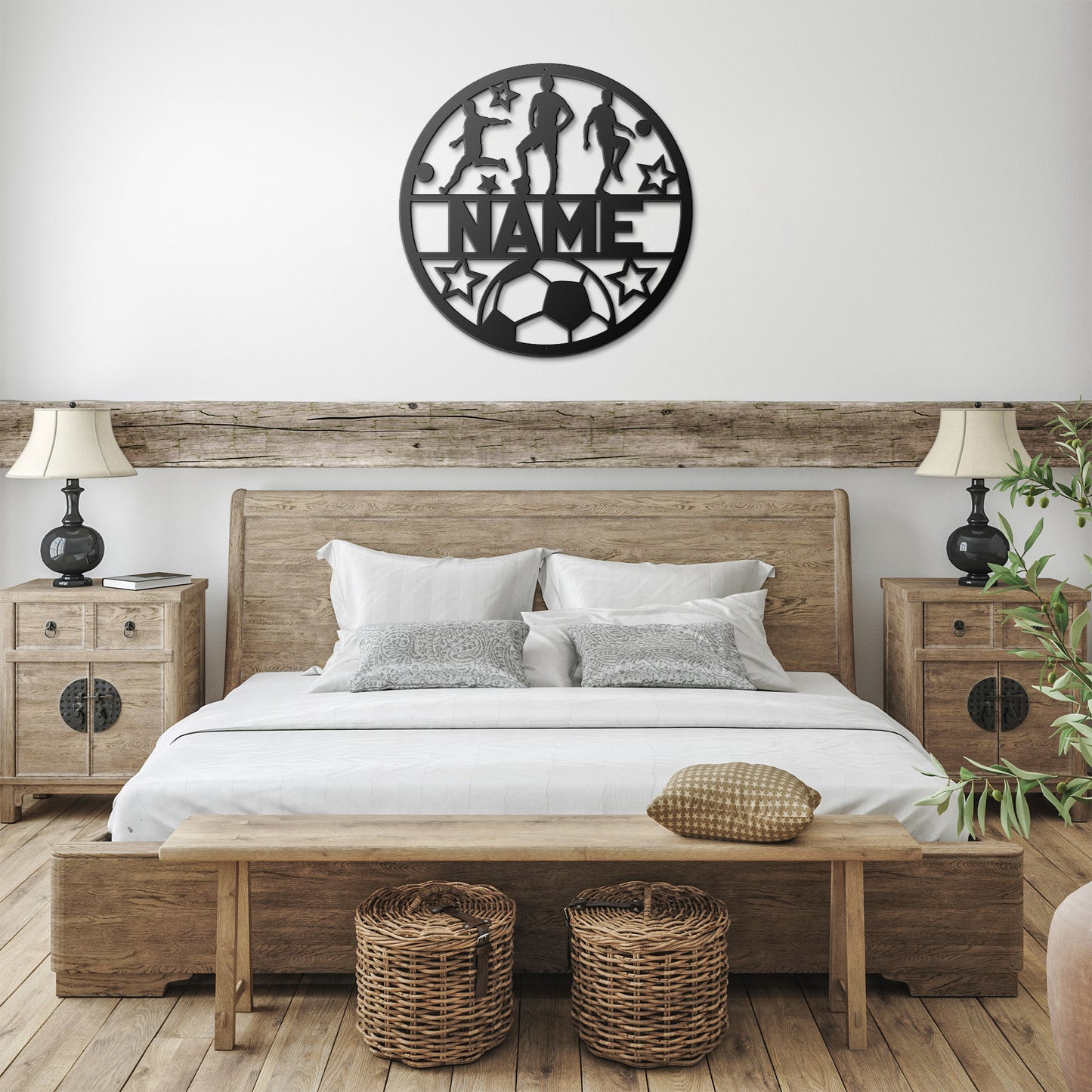 Custom Men's Soccer Metal Sign