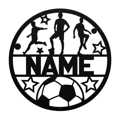 Custom Men's Soccer Metal Sign