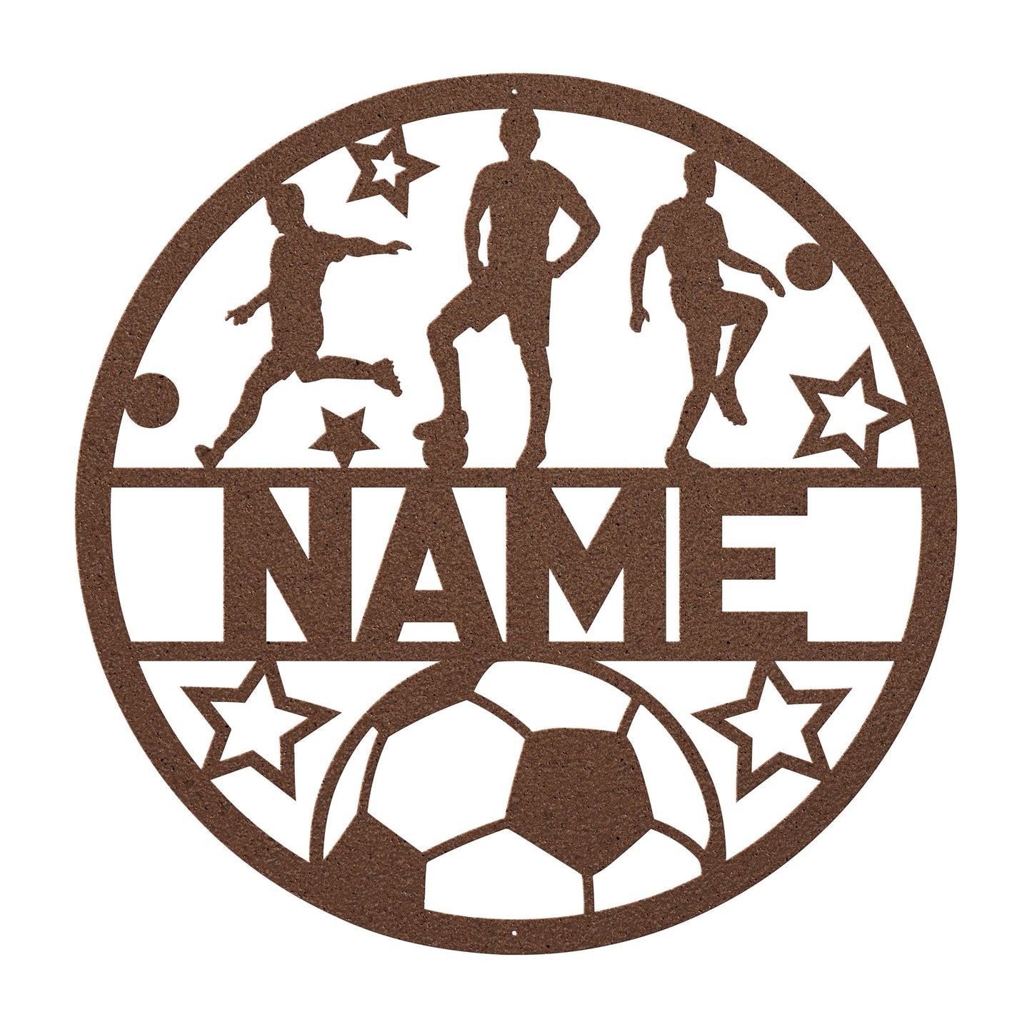 Custom Men's Soccer Metal Sign