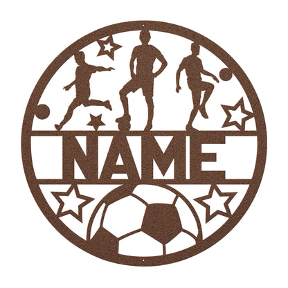 Custom Men's Soccer Metal Sign