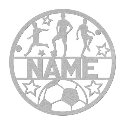 Custom Men's Soccer Metal Sign