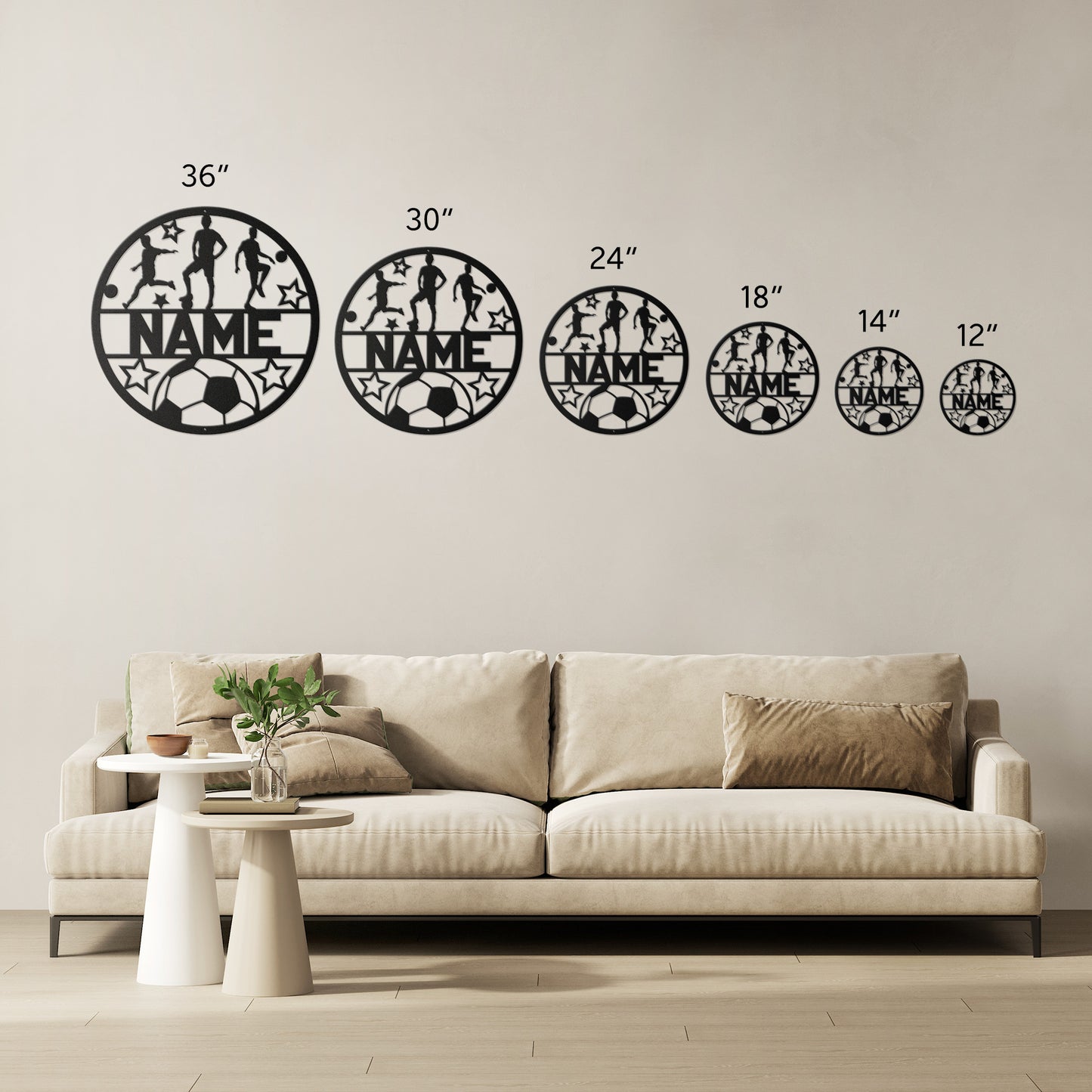 Custom Men's Soccer Metal Sign