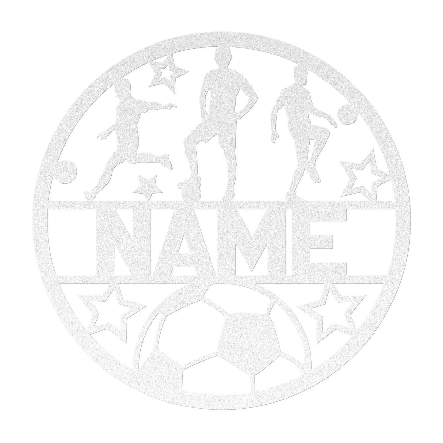 Custom Men's Soccer Metal Sign