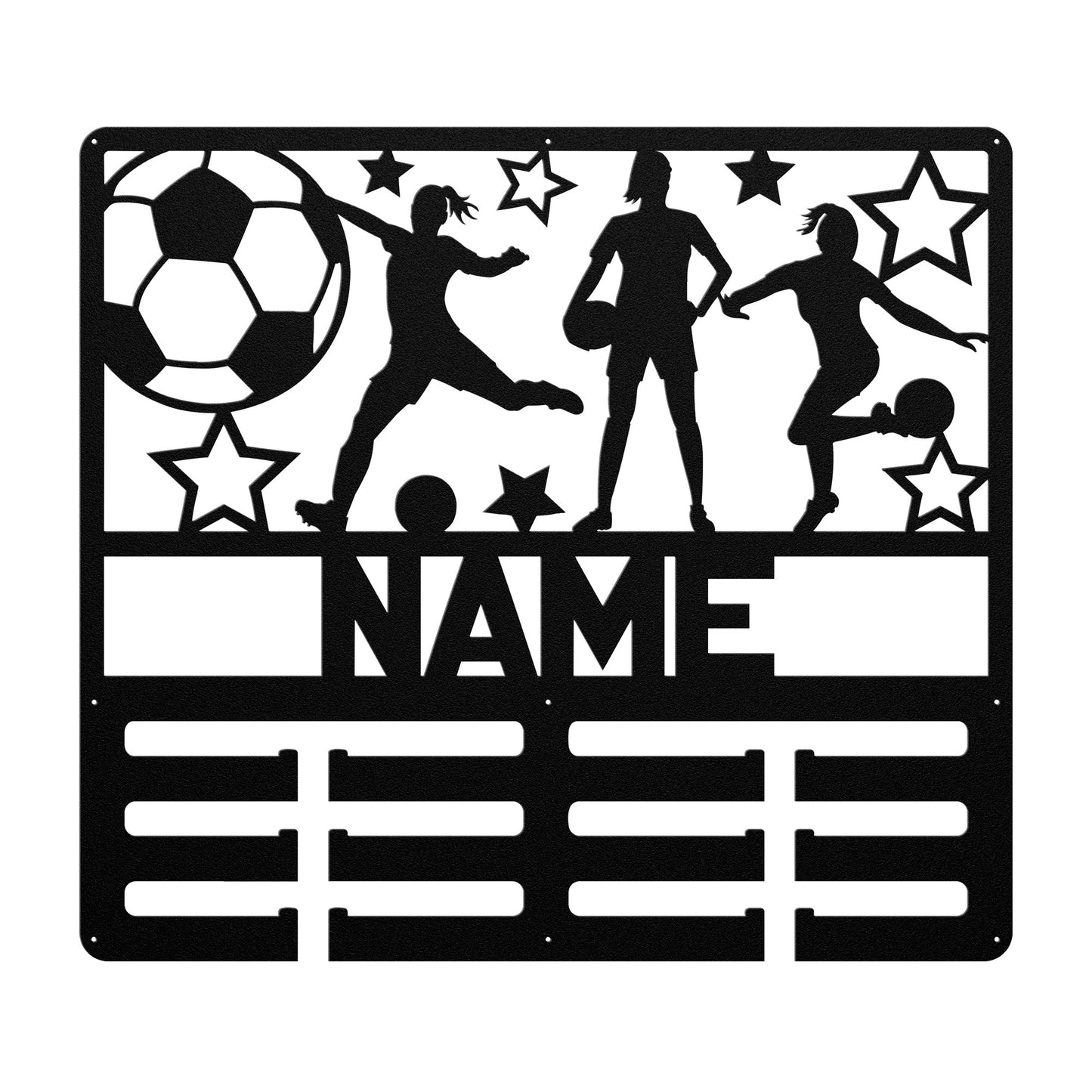 Custom Women's Soccer Metal Holder