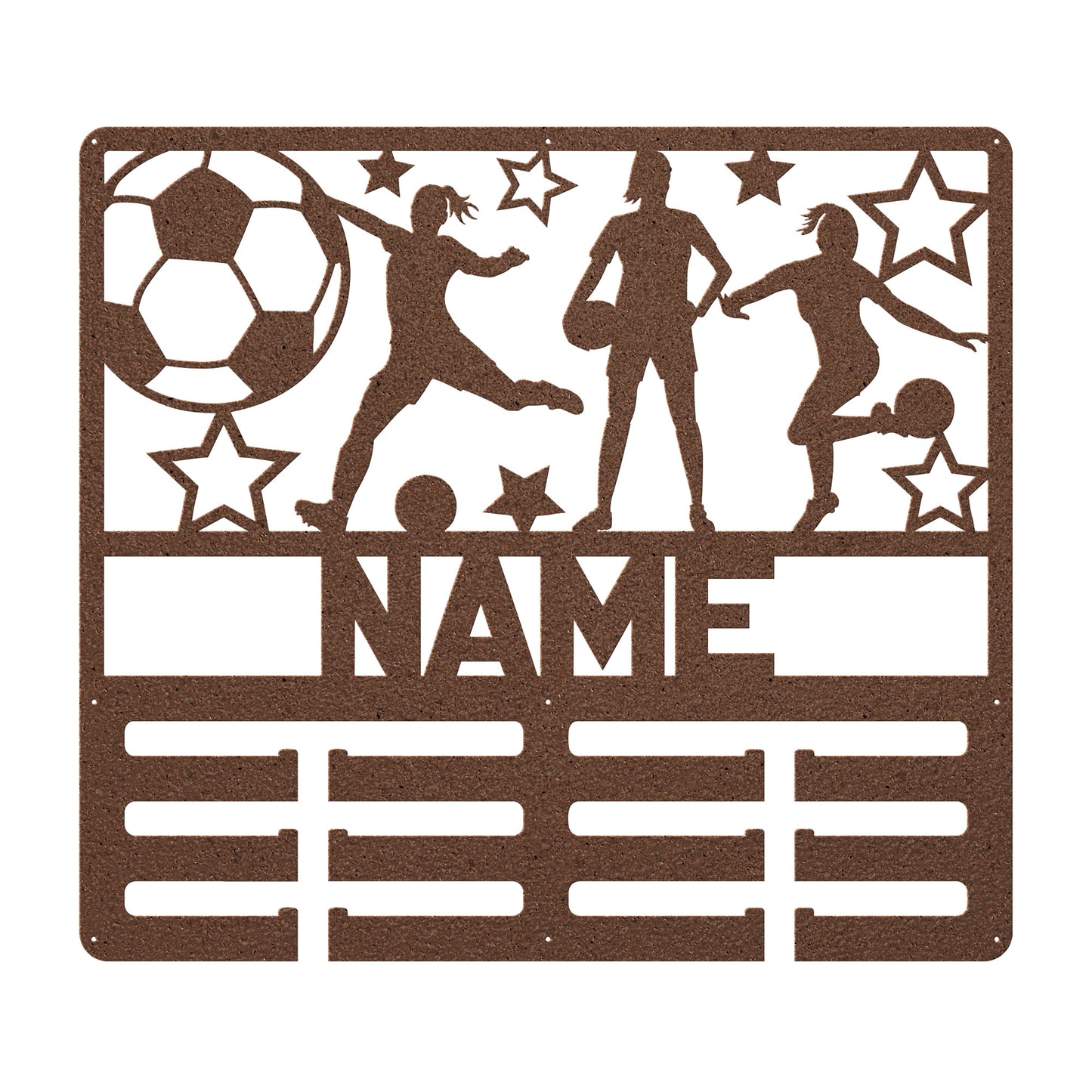 Custom Women's Soccer Metal Holder