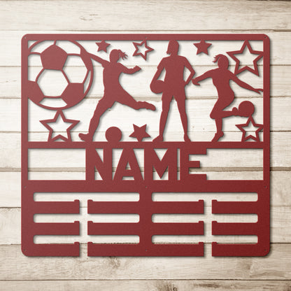 Custom Women's Soccer Metal Holder