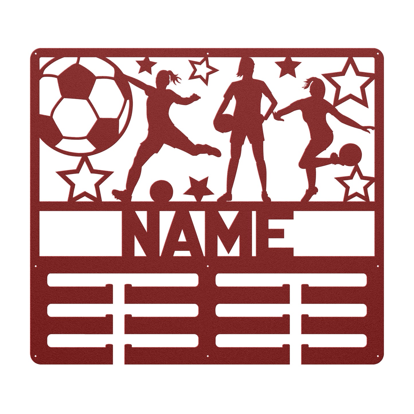 Custom Women's Soccer Metal Holder