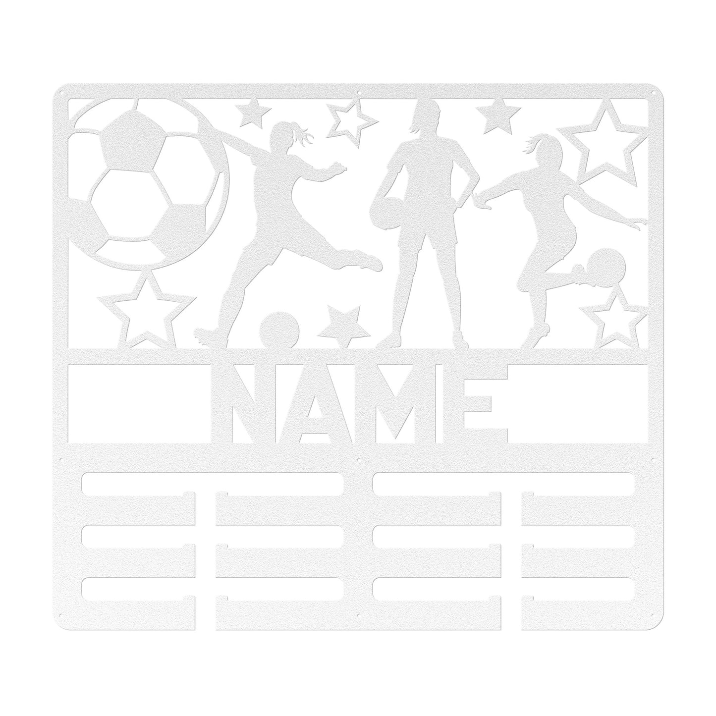 Custom Women's Soccer Metal Holder