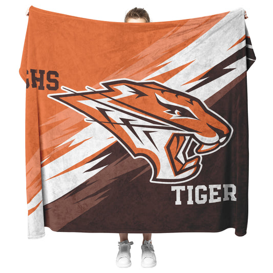 GHS Tigers Logo Velveteen Plush Blanket