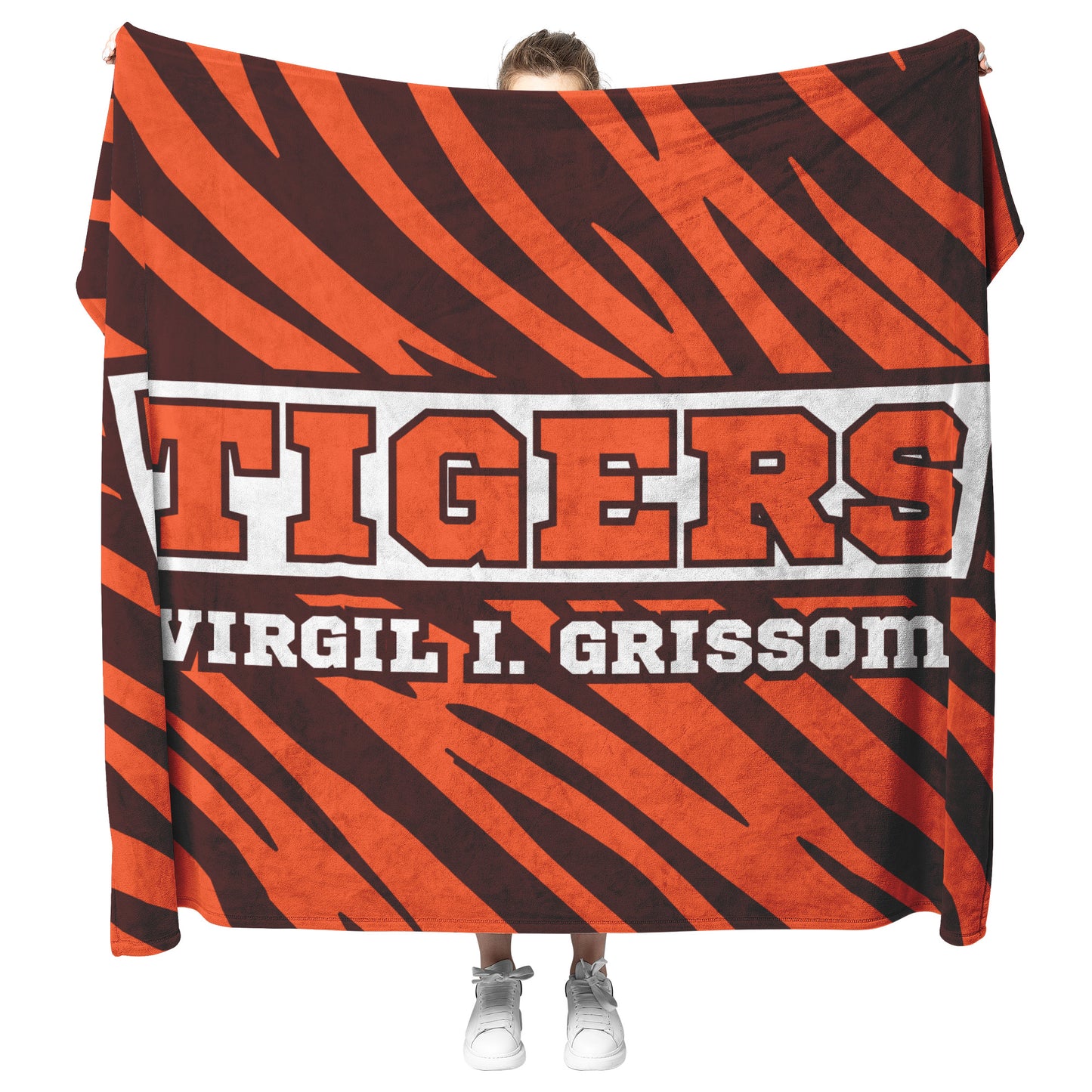 Grissom Tiger Stripes Velveteen Plush Blanket