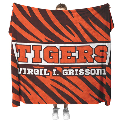 Grissom Tiger Stripes Velveteen Plush Blanket