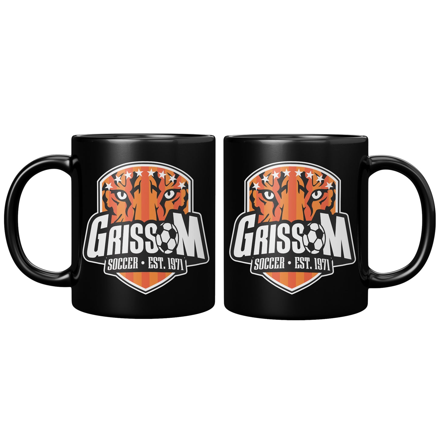 Grissom Mens Soccer 11oz Black Mug