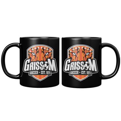 Grissom Mens Soccer 11oz Black Mug