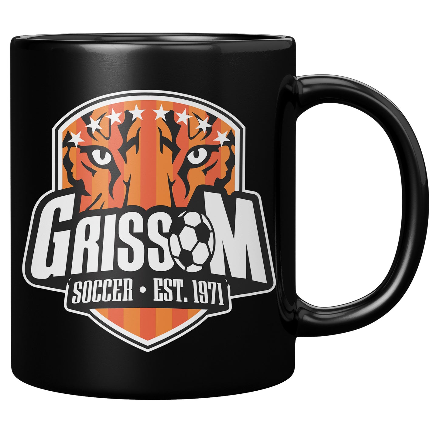 Grissom Mens Soccer 11oz Black Mug