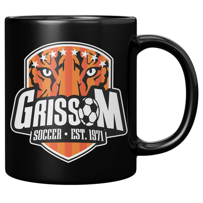 Grissom Mens Soccer 11oz Black Mug